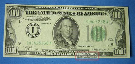 Rare 7 1934 100 Dollar Bill Federal In Sequential Order Storage For 78