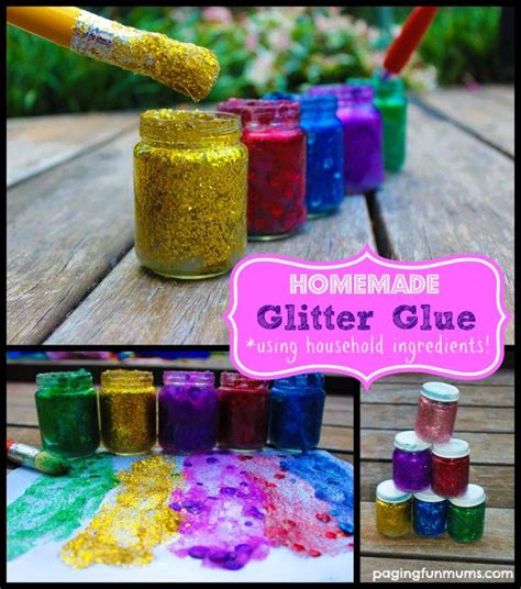 Homemade Glitter Glue Homemade Glitter Crafts Homemade Art