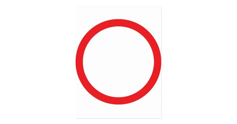 Red Circle Ring Postcard