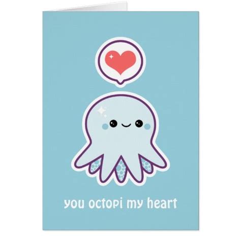 You Octopi My Heart Card Zazzle Heart Cards Octopus Octopus Painting