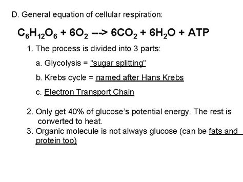 Cellular respiration is the process responsible for converting chemical energy, and the reactants/products involved in cellular respiration are oxygen, glucose (sugar), carbon dioxide, and water. What Are The Reactants In The Equation For Cellular ...