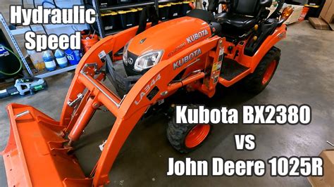 Hydraulics Speed Kubota Bx2380 Vs John Deere 1025r Part 1 Youtube