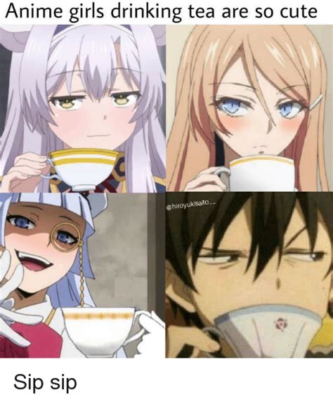 Anime Girls Drinking Tea Are So Cute Anime Meme On Meme