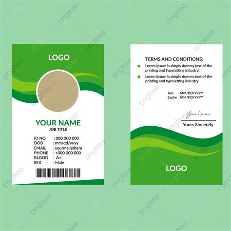 Green Official Id Card Template Template Download On Pngtree