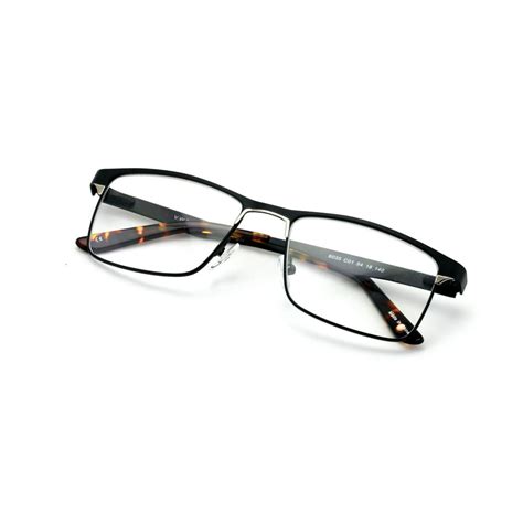 men rectangular stainless steel glasses frame w anti blue ray lens computer glasses blocker