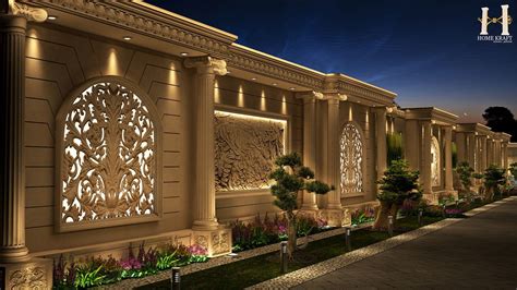 Classic Boundary Wall Design On Behance Gate Wall Design Front Wall