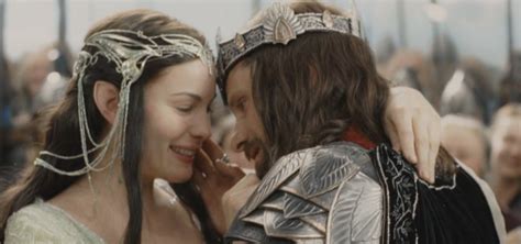 Lord Of The Rings Aragorn And Arwen Kiss