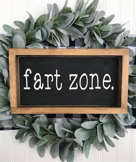 Fart Zone Bathroom Humor Funny Bathroom Signs Signs Above Etsy