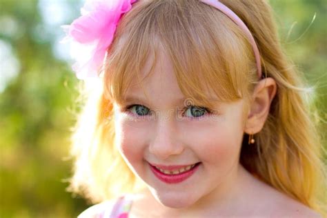 Portrait Of Cute Little Girl Close Up Stock Image Image Of Cute