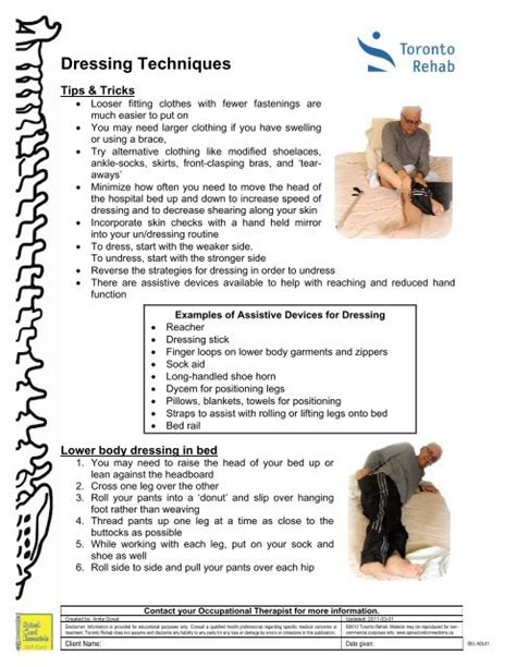 Dressing Techniques Spinal Cord Connections