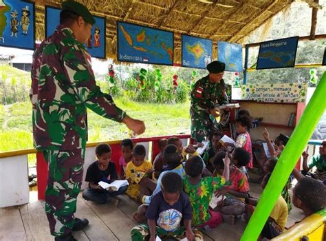 Satgas Yonif Mekanis Raider 412 Kostrad Buka Pondok Pintar Bagi Anak