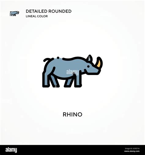 icono de vector de rhino conceptos modernos de ilustración vectorial fácil de editar y