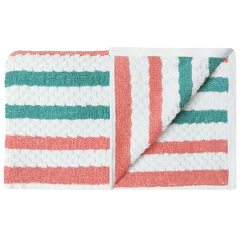 Mitchell Striped Bath Towel Coral At Home