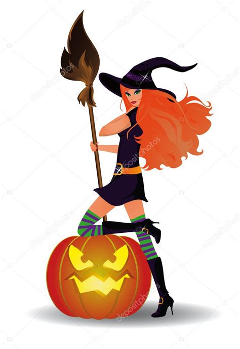 halloween sexy witch vector — stock vector © carodi 3897813