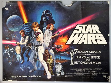 Sold Price Star Wars 1977 British Quad Film Poster Art By May 5
