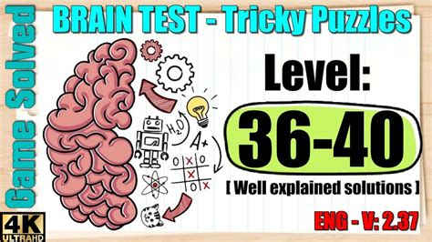 This game is developed by unico studio a famous one known in puzzle games for ios and android devices. BRAIN TEST: Tricky Puzzles || Levels 36, 37, 38, 39, 40 ...