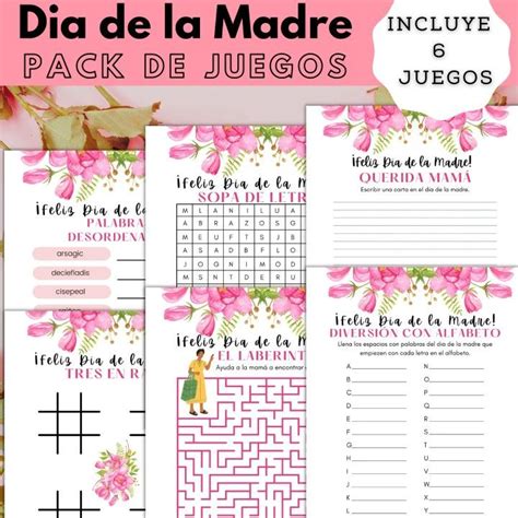 Dia De La Madre Juegos Y Actividades En Español Mothers Day Games