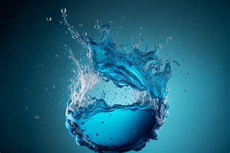 Water Splash Background Blue Liquid Clean Abstract Wave Water Stock