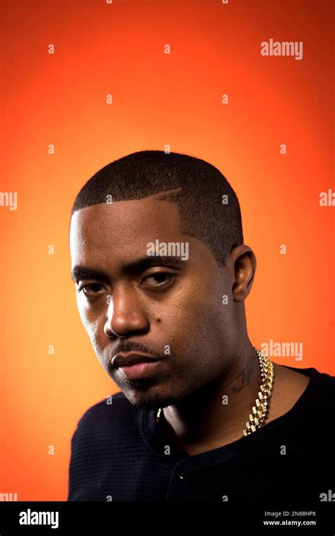 American Rapper And Actor Nasir Jones Better Known As Nas Poses For A
