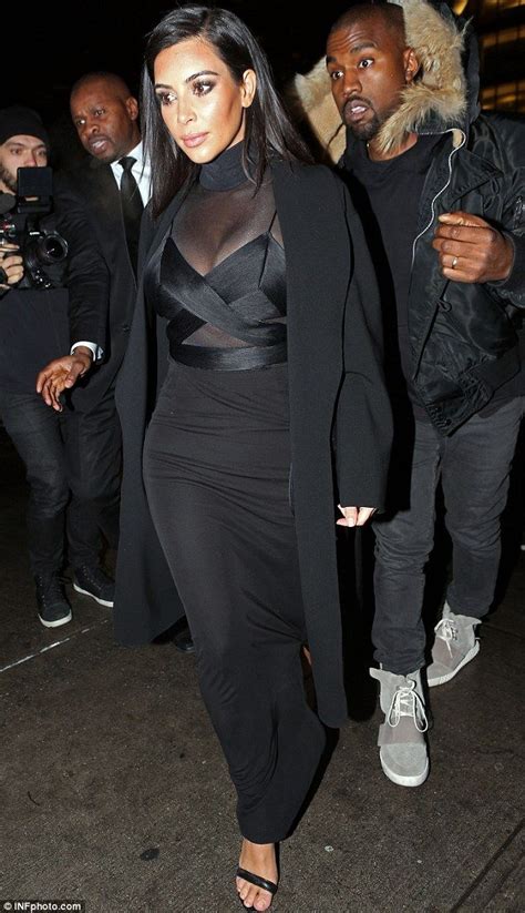 Kim Kardashian Shows Off Voluptuous Figure In Sheer Gown At NYFW Kim