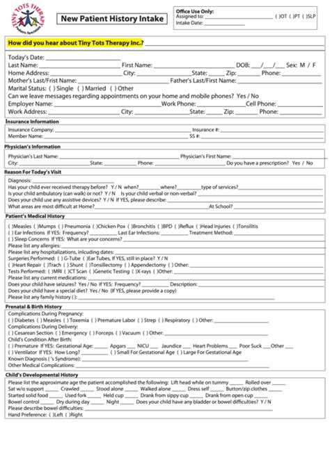Fillable New Patient History Intake Form Printable Pdf Download Free Nude Porn Photos