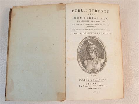 Publii Terentii Afri Comoediae Sex Biponti Zweibrücken 1780