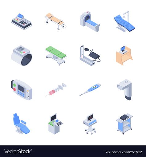 Medical Equipment Icons Royalty Free Vector Image