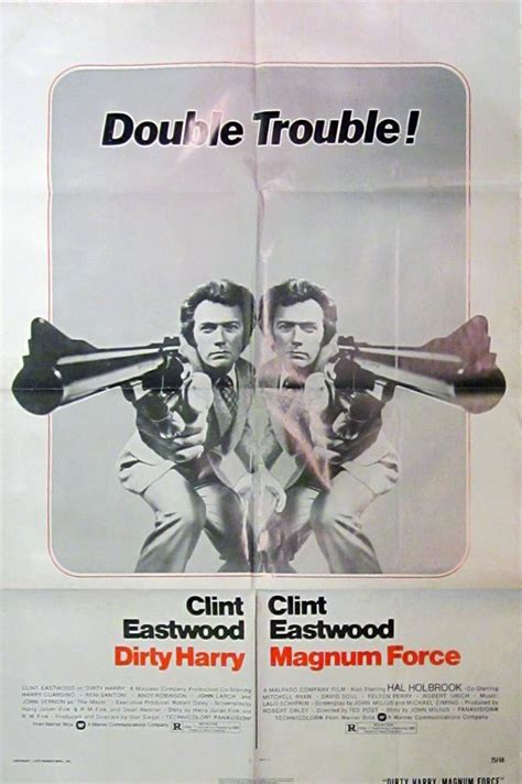Dirty Harry Magnum Force Original One Sheet Double Feature Movie