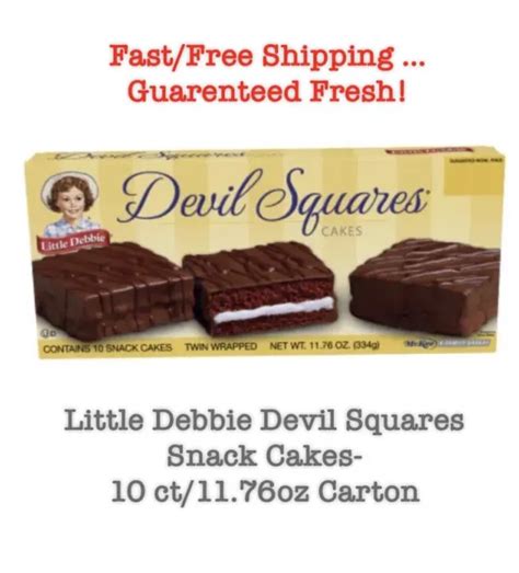 Little Debbie Devil Squares Snack Cakes 10 Ct1176oz Carton Free