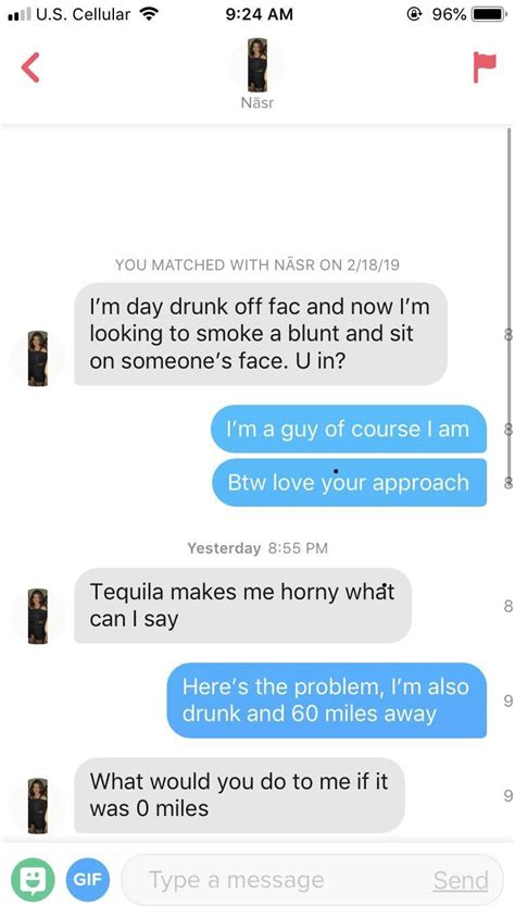 tequila makes her horny tinder