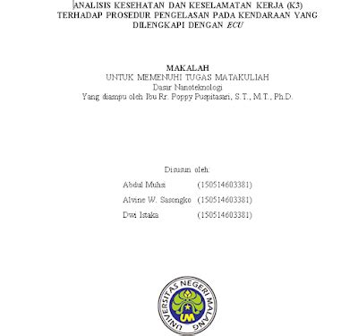 Contoh Proposal Skripsi Universitas Negeri Malang