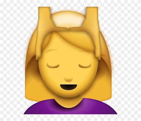 Download Getting Massage Iphone Emoji Icon In Head Massage Emoji Png
