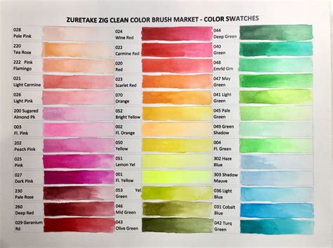 On top of that you can exclusively control the size of color variation swatch from this. Updated Zuretake Zig clean color brush marker - color ...