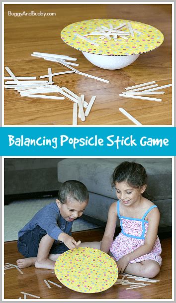 Balancing Activities For Kids Balance The Popsicle Sticks Learn With