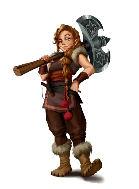 Female Dwarf Barbarian Pathfinder Pfrpg Dnd Dandd D20 Fantasy Viking