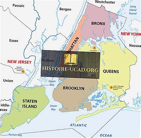 Les Arrondissements De New York Carte Des Arrondissements De New York