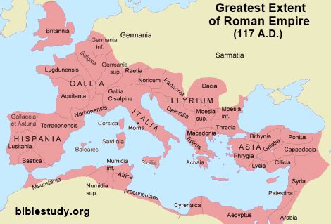 Peak Of Roman Empire Map Roman Empire Map Roman Empire Bible Mapping
