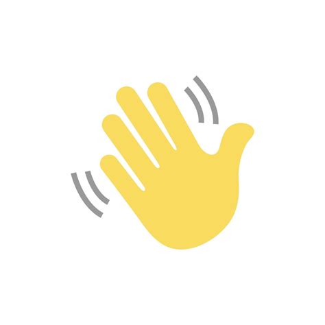 Waving Hand Gesture Icon Waving Hand Gesture Vector Isolated On White