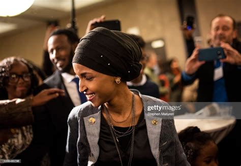 Minnesota Democratic Congressional Candidate Ilhan Omar Arrives At An