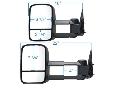 Fit System Oem Tow Mirrors Ksr 62073 74g Realtruck