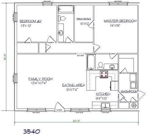 3 Bedroom Open Concept 3 Bedroom Barndominium Plans Living Area And