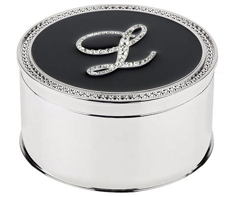 Safekeeper Crystal Initial Jewelry Box By Lori Greiner
