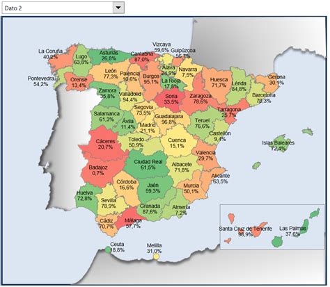 Nuevo Y Muy Mejorado Mapa De España Por Provincias Con Excel Análisis