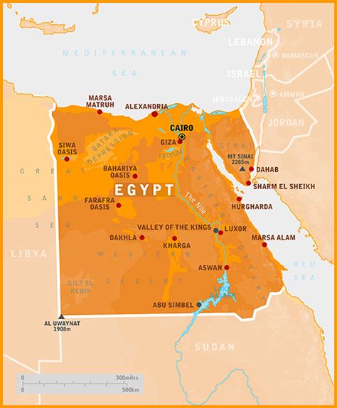 Egypt Map Sahara Desert
