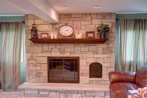 Cobble Stone Fireplace Refined And Elegant North Star Stone