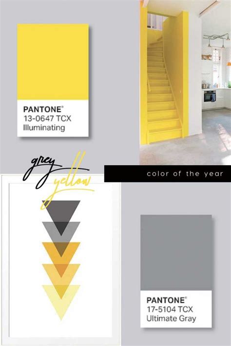 And a year of hope. COLOR TRENDS Grey and Yellow interiors Pantone Color of ...