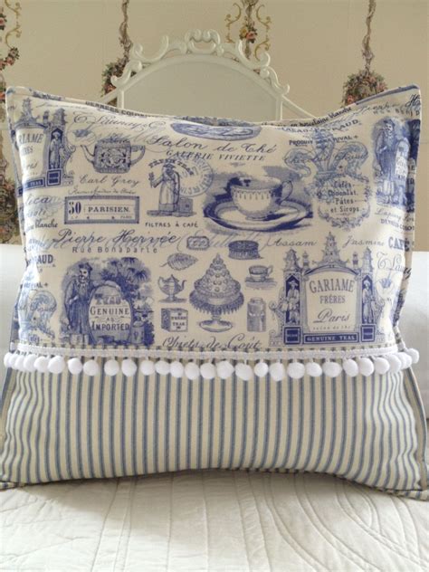 French Country Pillow Cover Shabby Chic Pillow Cover Paris Etsy