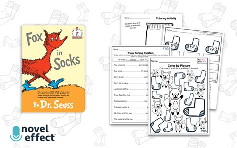 fox in socks prek 3 activities novel effect