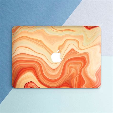 Orange Marble Macbook Case Stone A2179 Case Pro 13 2019 Case Pro Retina