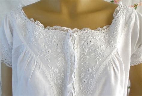 Nightgown Vintage French Finest Linen With By Vintagefrenchlinens